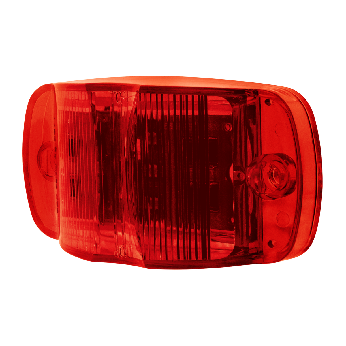 8 LED Rectangular Clearance/Marker Light - Red LED/Red Lens (Bulk)