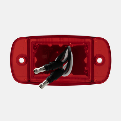 8 LED Rectangular Clearance/Marker Light - Red LED/Red Lens (Bulk)