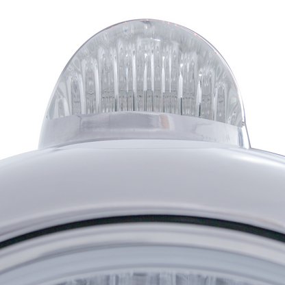Chrome Guide 682-C Headlight H4 & Dual Mode LED Signal - Clear Lens