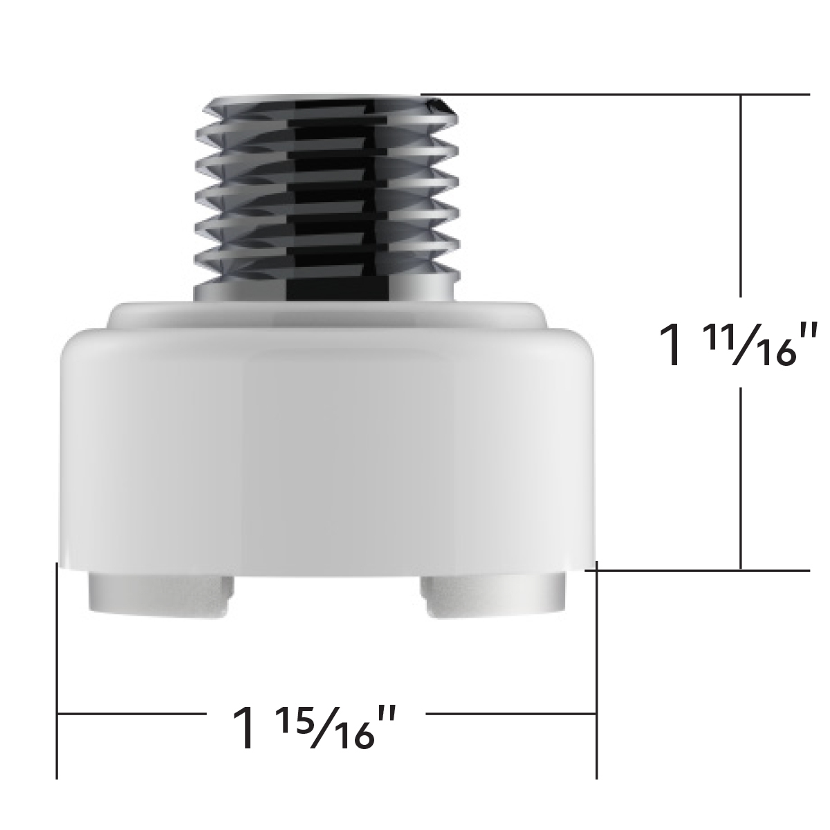 M30X3.5 Thread-On Shift Knob Mounting Adapter For Eaton Fuller Style 9/10 Shifter - Pearl White