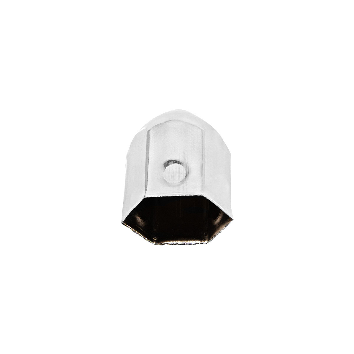 1-1/2" x 2-1/4" Chrome Steel Pointed Nut Covers (10-Pack)