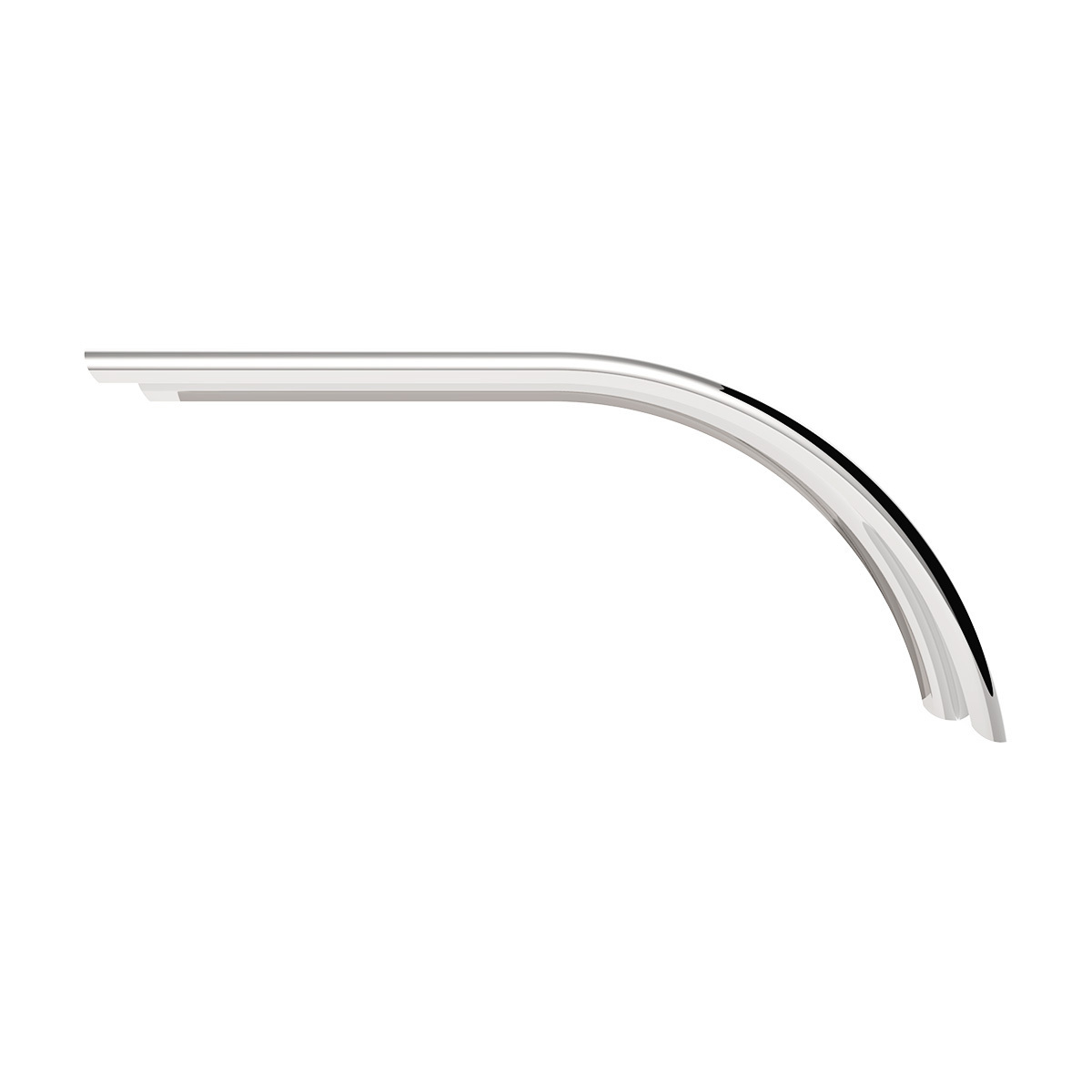 60" 430 Stainless Steel (16ga) Roll Formed Edge Smooth Half Fender - SS Series (Pair)