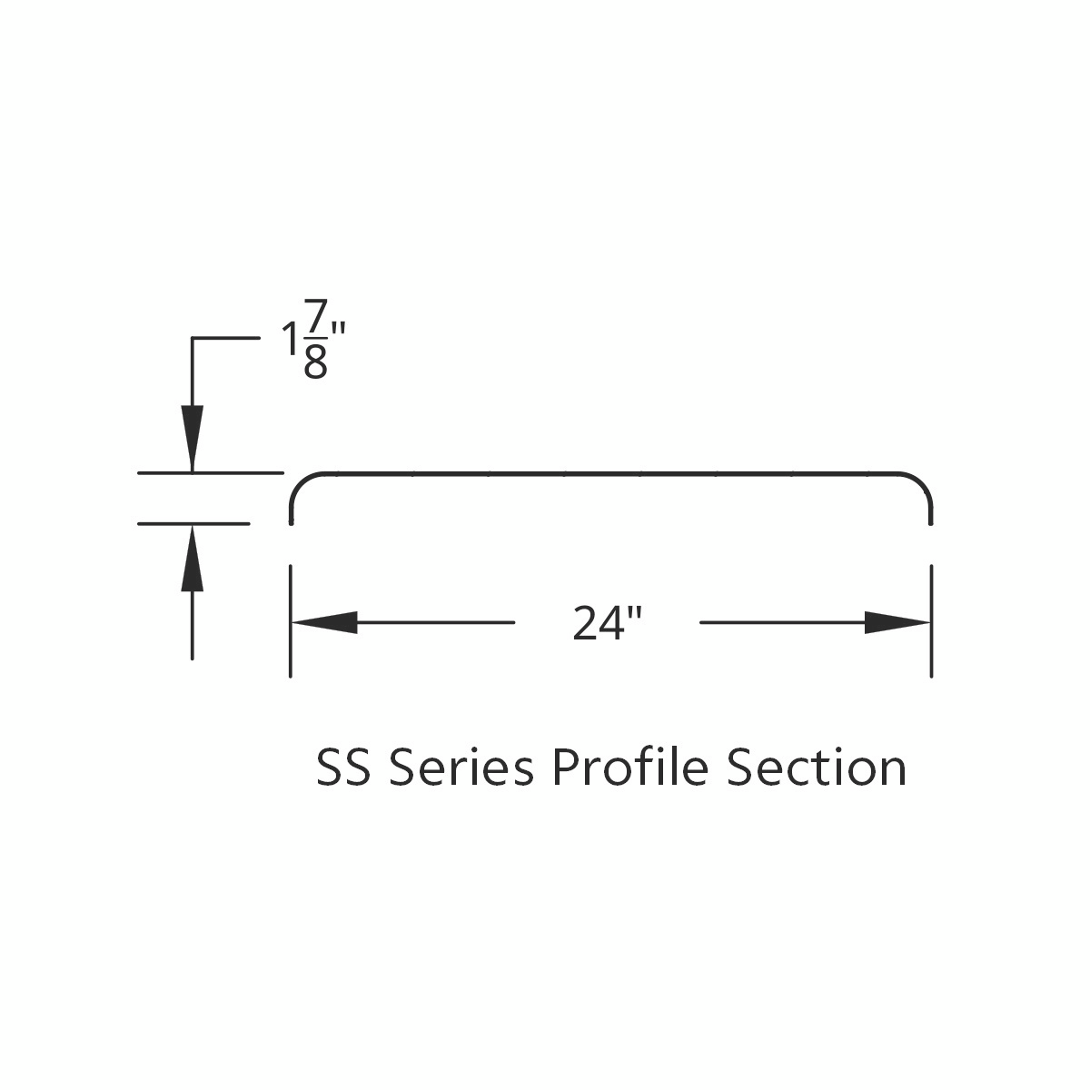 60" 430 Stainless Steel (16ga) Roll Formed Edge Smooth Half Fender - SS Series (Pair)