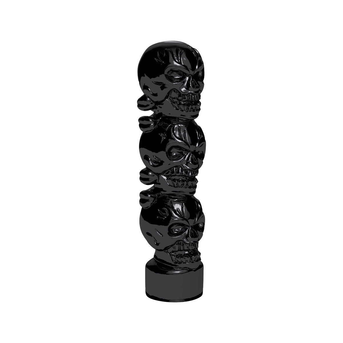 1/2"-13 Thread-On 3 Skull Candy Color Shift Knob-Glossy Black