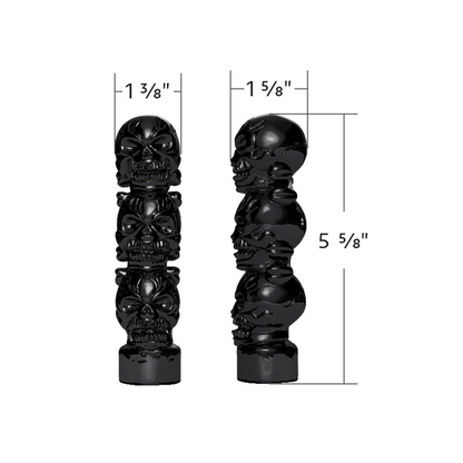 1/2"-13 Thread-On 3 Skull Candy Color Shift Knob-Glossy Black