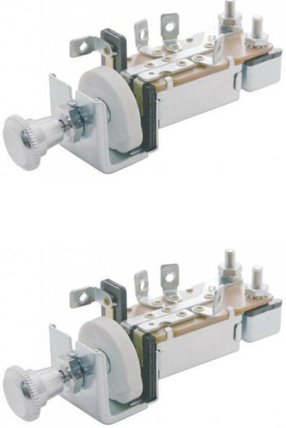 Chrome 12V & 6V Headlight Switch For 1947-59 Chevy & GMC Truck (2pcs)