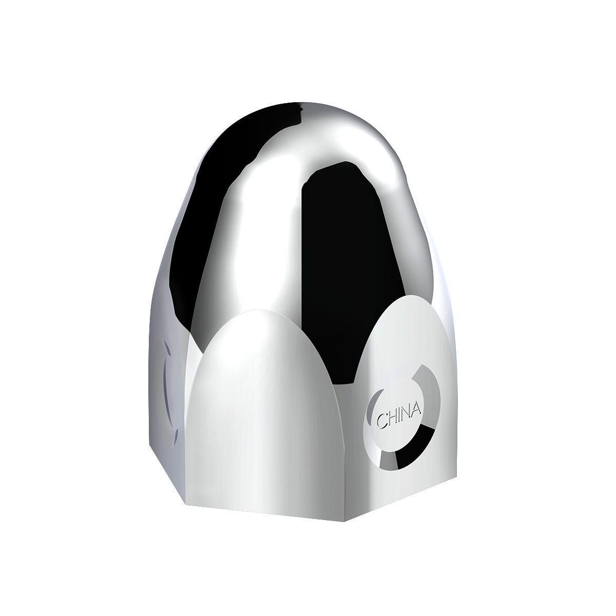 1-1/2" X 2" Chrome Steel Bullet Nut Cover