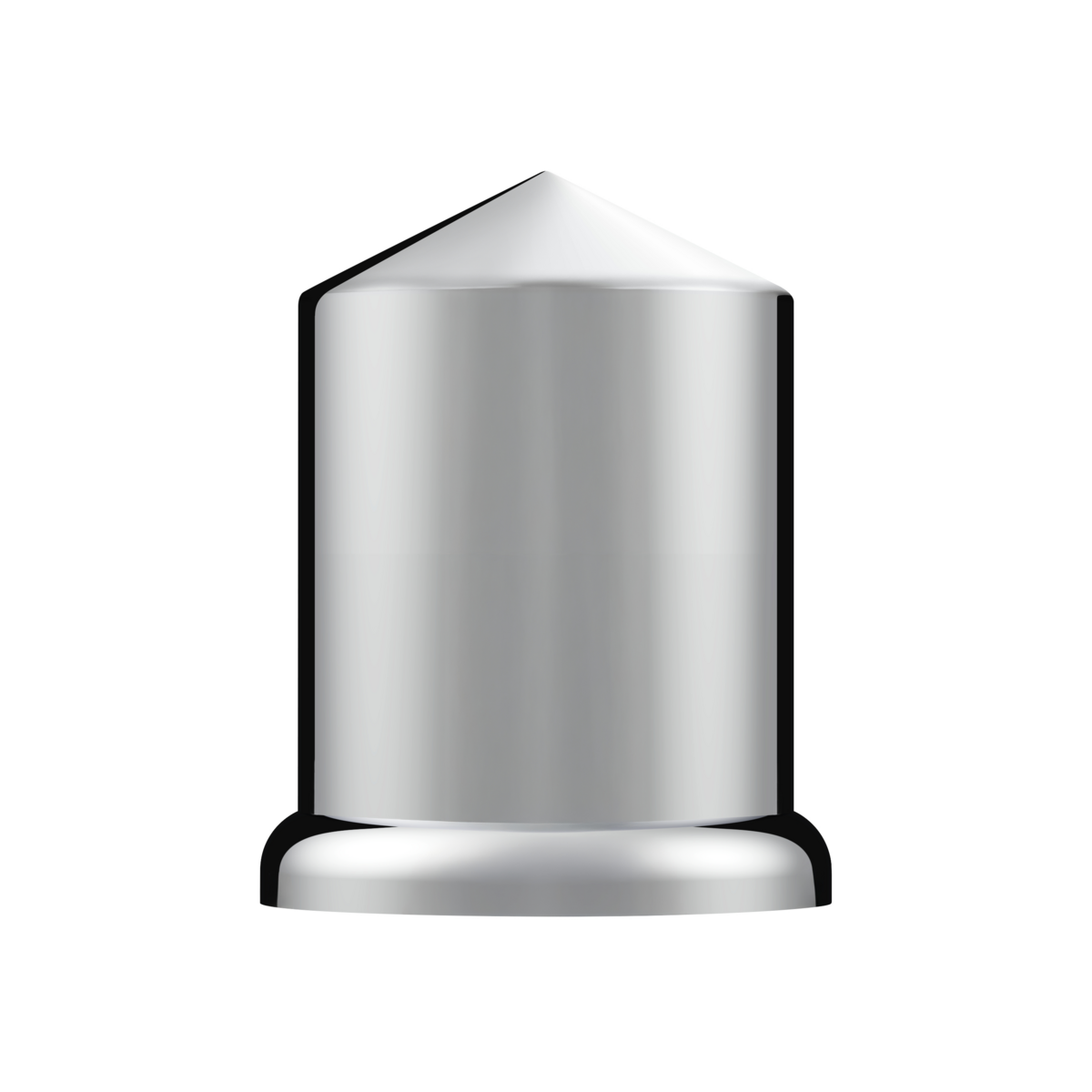 3/4" x 1-1/2" Chrome Plastic Pointed Nut Covers - Push-On (100-Pack)