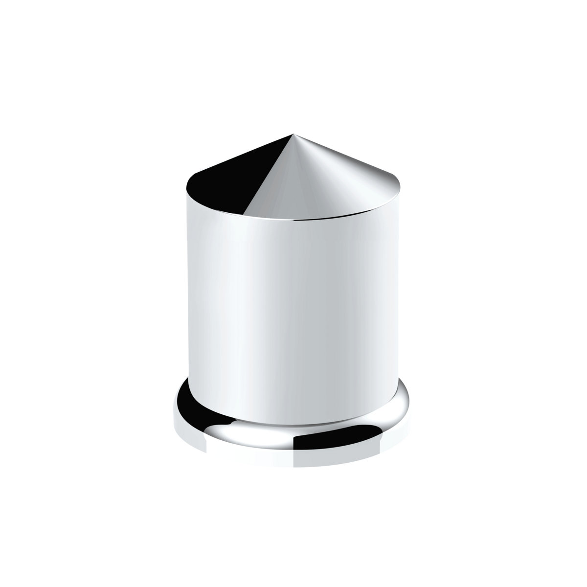 3/4" x 1-1/2" Chrome Plastic Pointed Nut Covers - Push-On (100-Pack)
