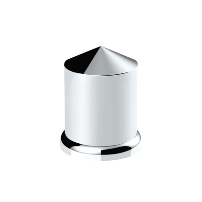 3/4" x 1-1/2" Chrome Plastic Pointed Nut Covers - Push-On (100-Pack)