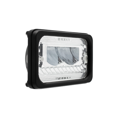 ULTRALIT - Heated 4" X 6" LED Headlight With Glass Lens & Aluminum Housing - High Beam - Chrome