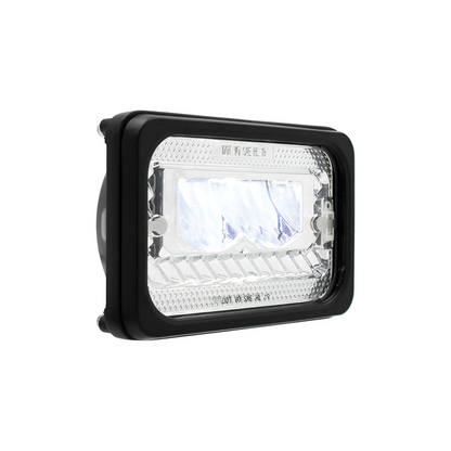 ULTRALIT - Heated 4" X 6" LED Headlight With Glass Lens & Aluminum Housing - High Beam - Chrome