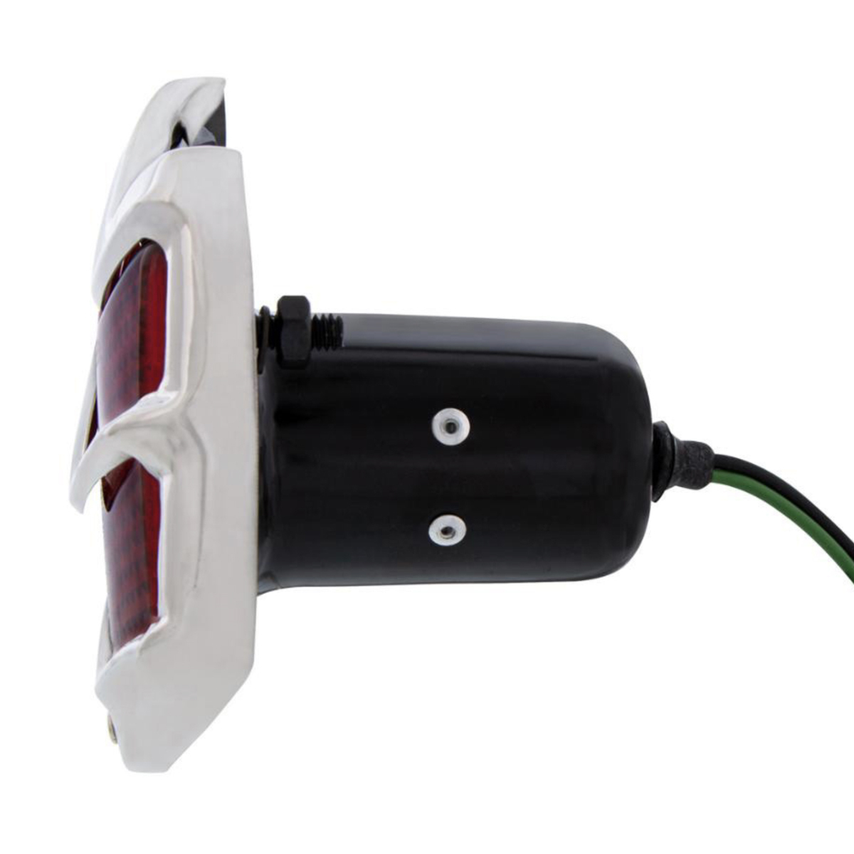 24 LED Tail Light Assembly With Black Housing & Stainless Steel Rim For 1940 Ford Car