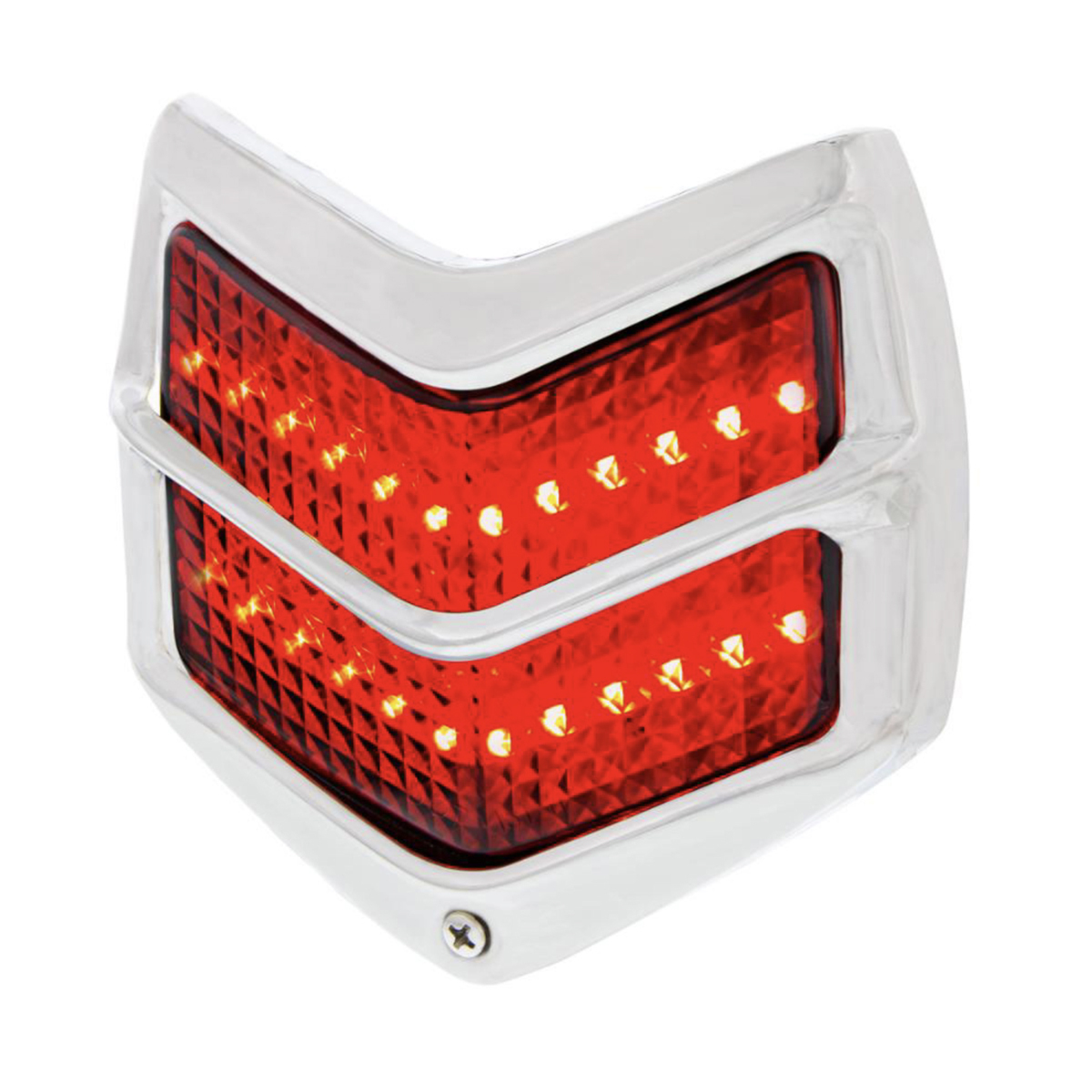 24 LED Tail Light Assembly With Black Housing & Stainless Steel Rim For 1940 Ford Car