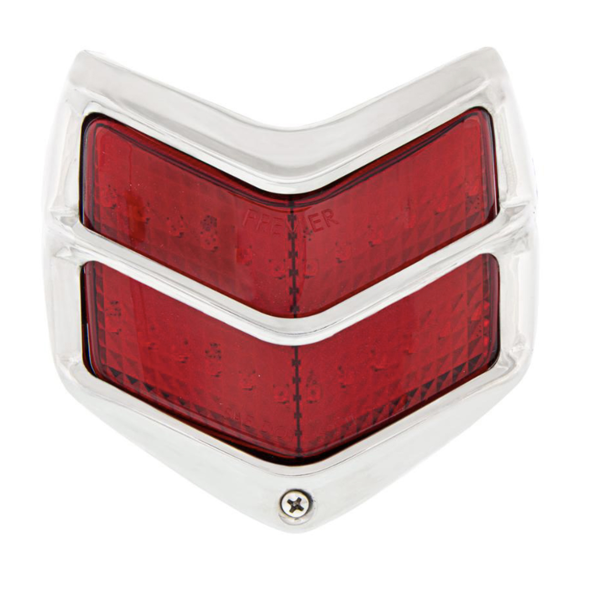 24 LED Tail Light Assembly With Black Housing & Stainless Steel Rim For 1940 Ford Car
