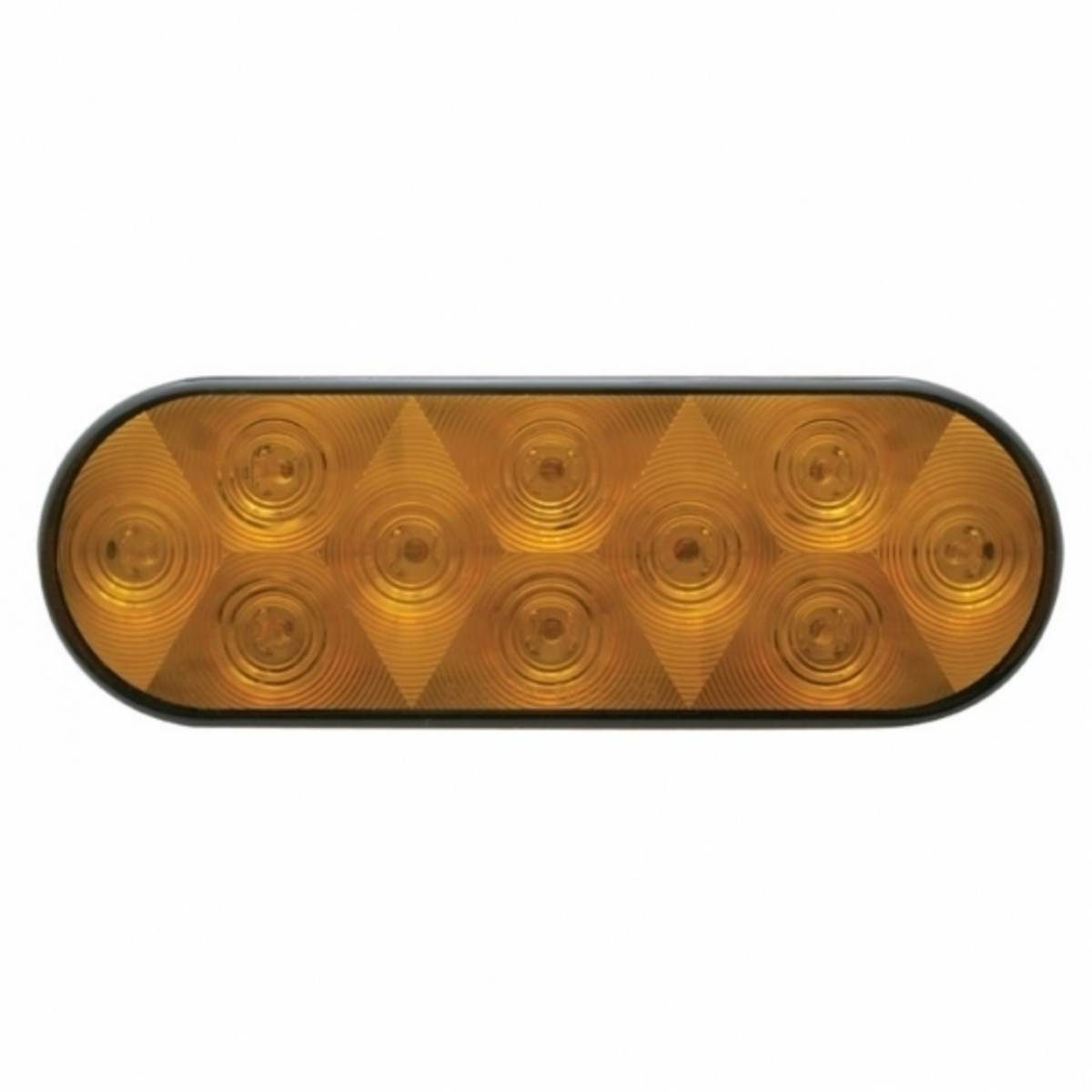 10 LED 6" Oval Turn Signal Light - Amber LED/Amber Lens