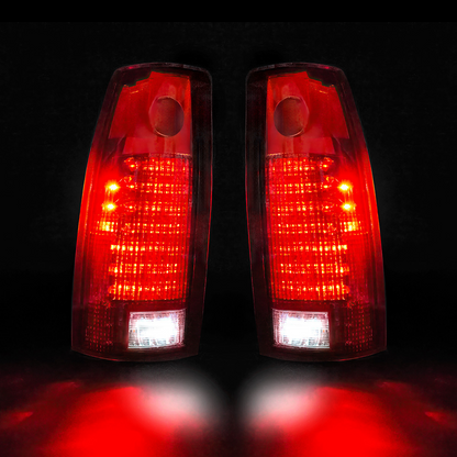 24 LED Tail Light With 6 LED Backup Light Assembly For 1988-2000 Chevrolet & GMC Truck (Pair)