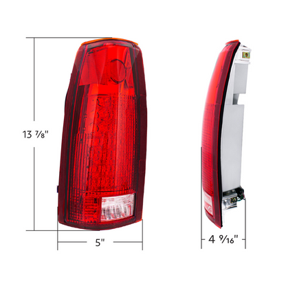 24 LED Tail Light With 6 LED Backup Light Assembly For 1988-2000 Chevrolet & GMC Truck (Pair)