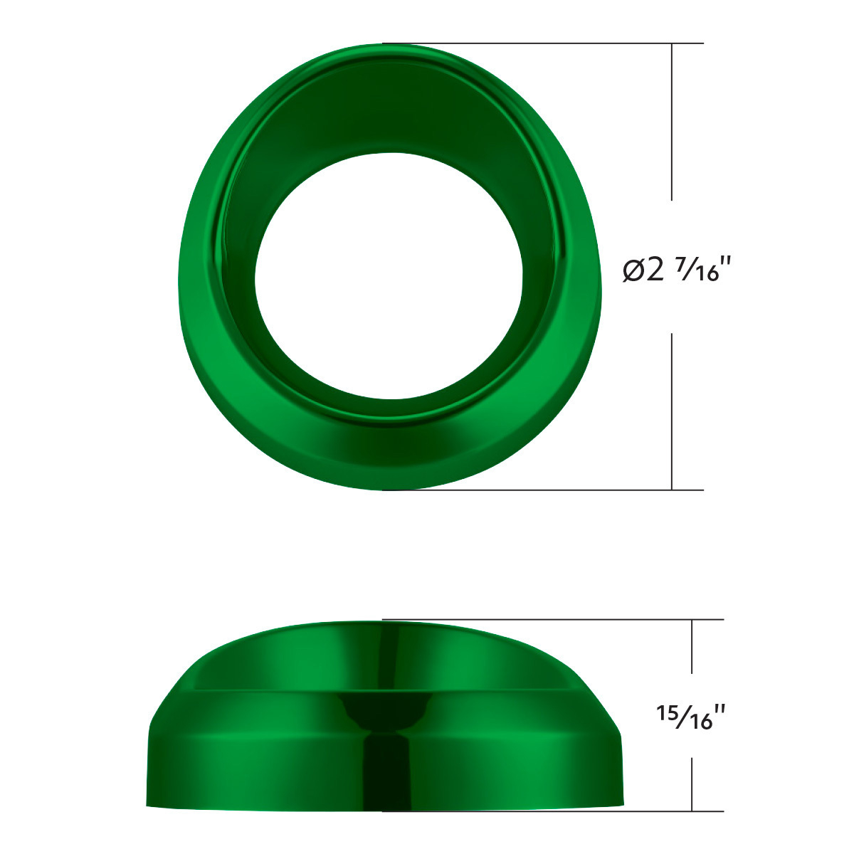 Candy Color Small Gauge Cover With Visor-Emerald Green