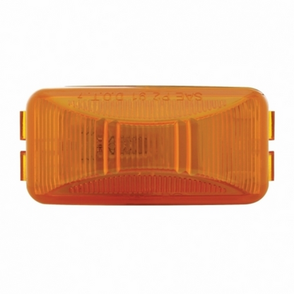 Single Bulb Rectangular Light (Clearance/Marker) - Amber Lens