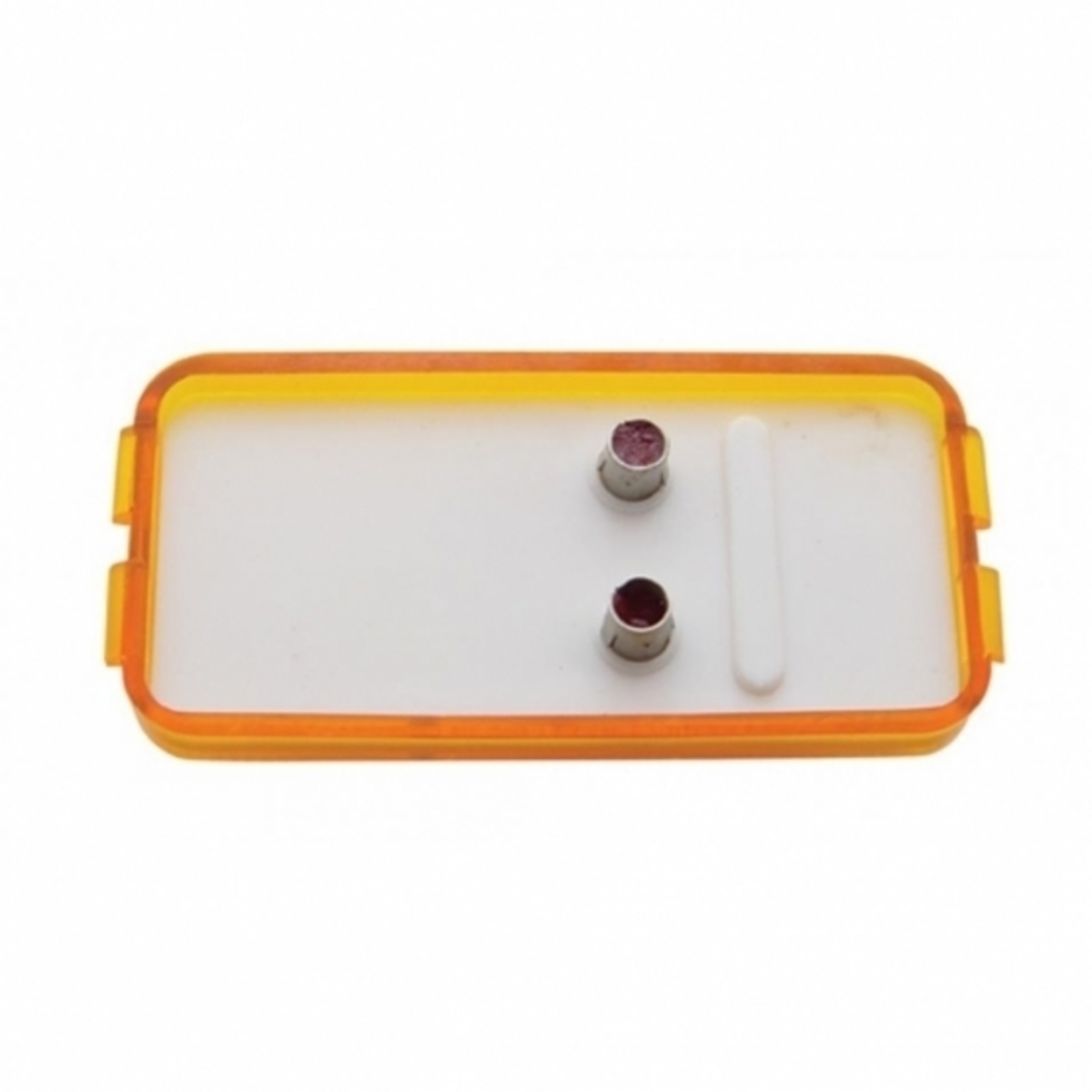 Single Bulb Rectangular Light (Clearance/Marker) - Amber Lens