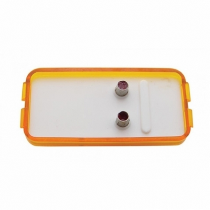 Single Bulb Rectangular Light (Clearance/Marker) - Amber Lens