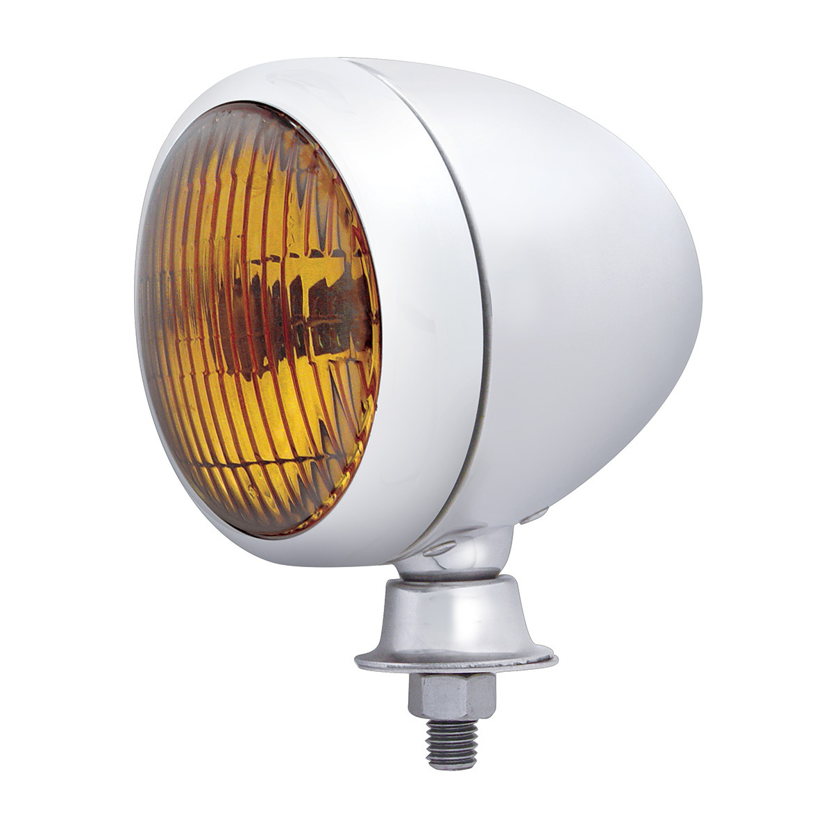 Chrome Teardrop Spot Light With Amber Lens