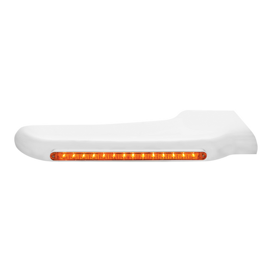 14 Amber LED Front Fender Cover For Peterbilt 388 (2008-2015) & 389 (2008-2023)-Amber Lens - Passenger