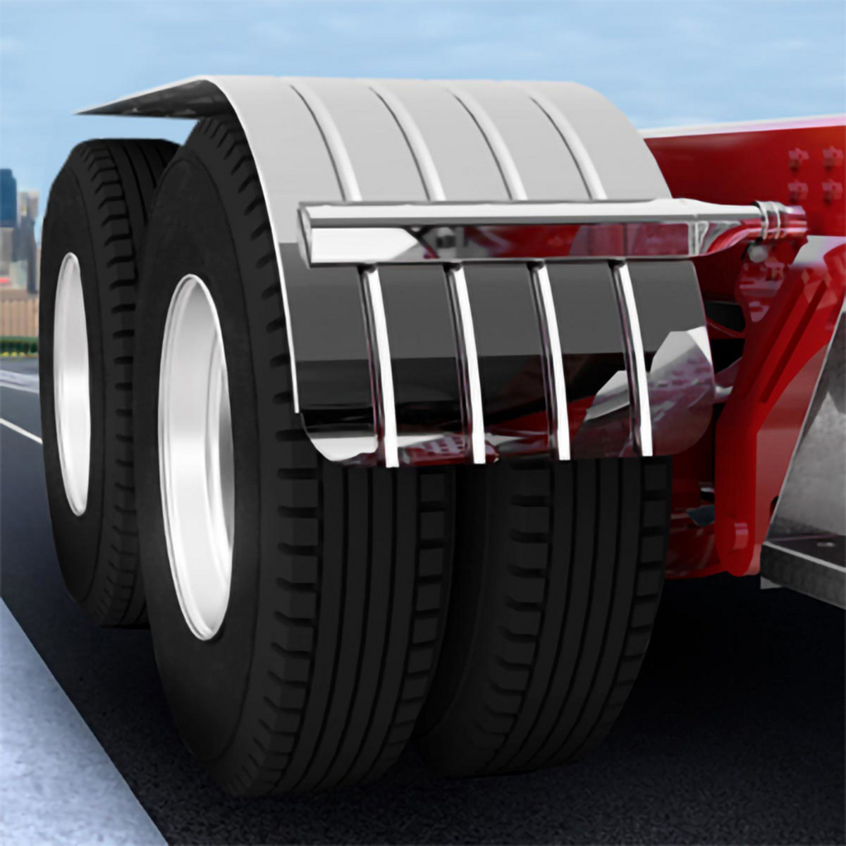 60" 430 Stainless Steel (16ga) Half Fender-SR Series (Pair)