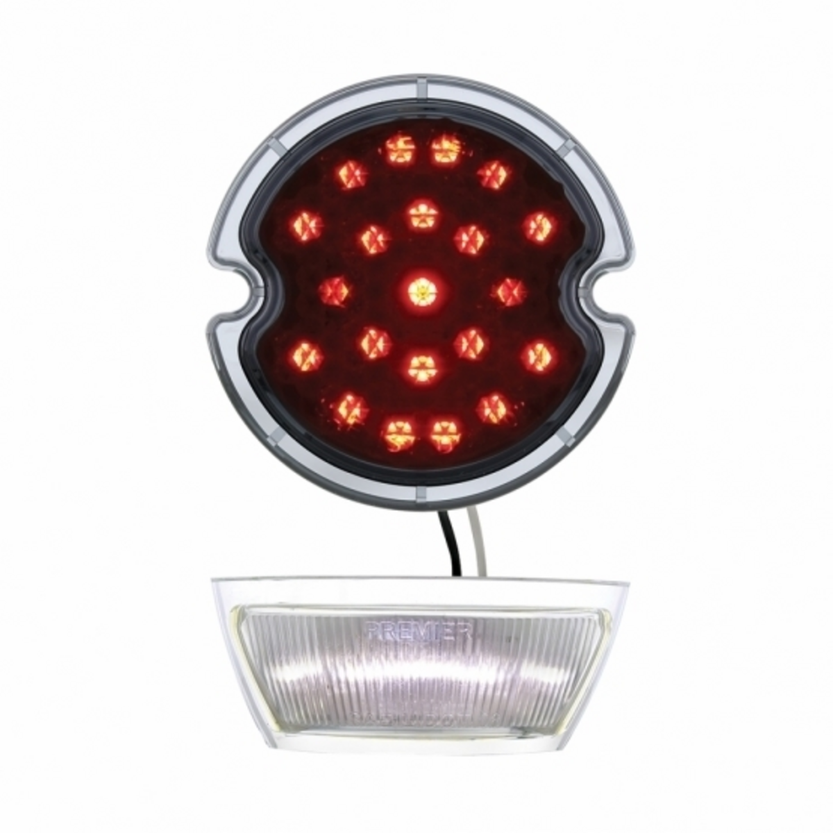 21 LED Tail Light With 4 LED License Plate Light Smoke Lens For 1933-1936 Ford Car & Truck - L/H