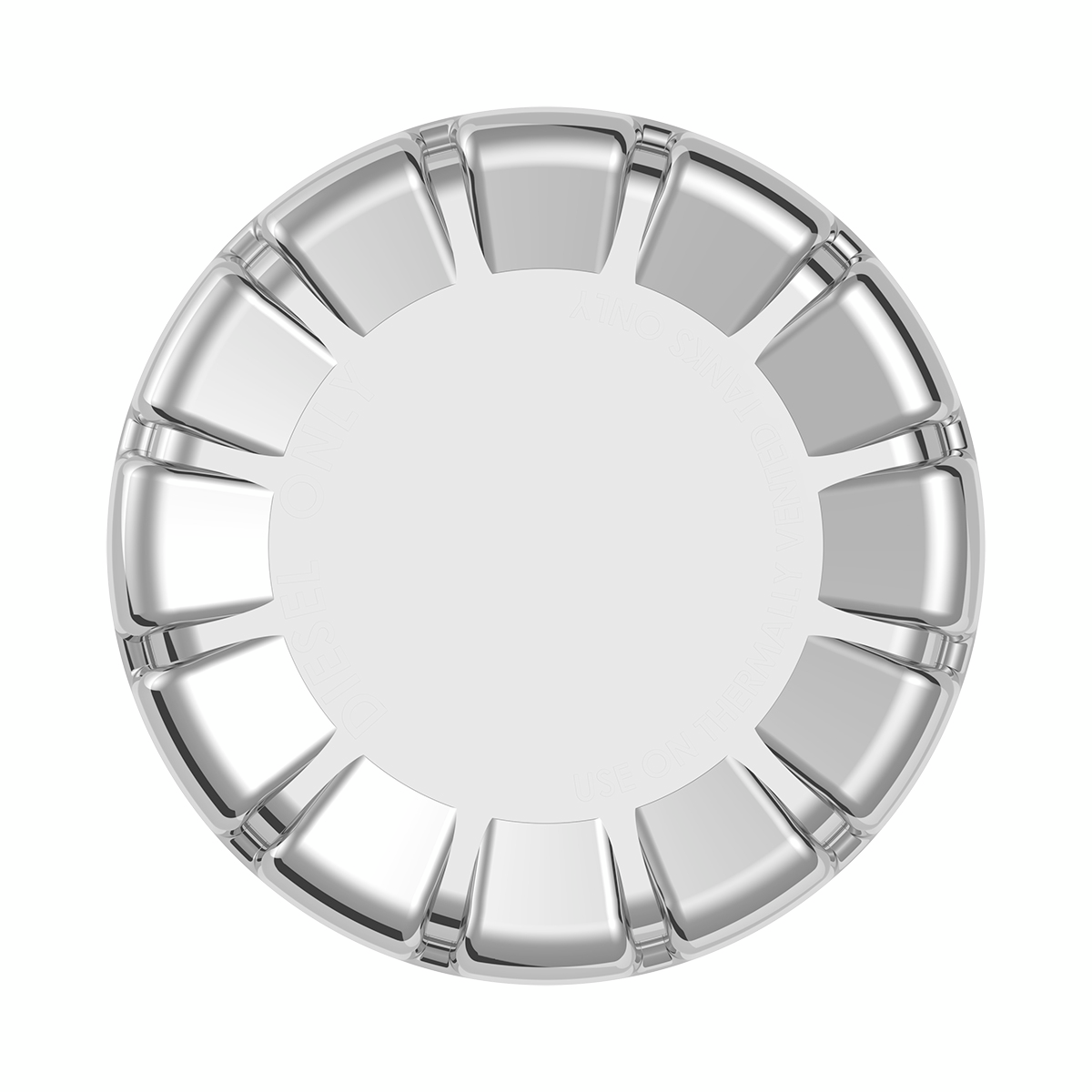 Chrome Plastic Fuel Cap Cover For Kenworth - Non-Locking