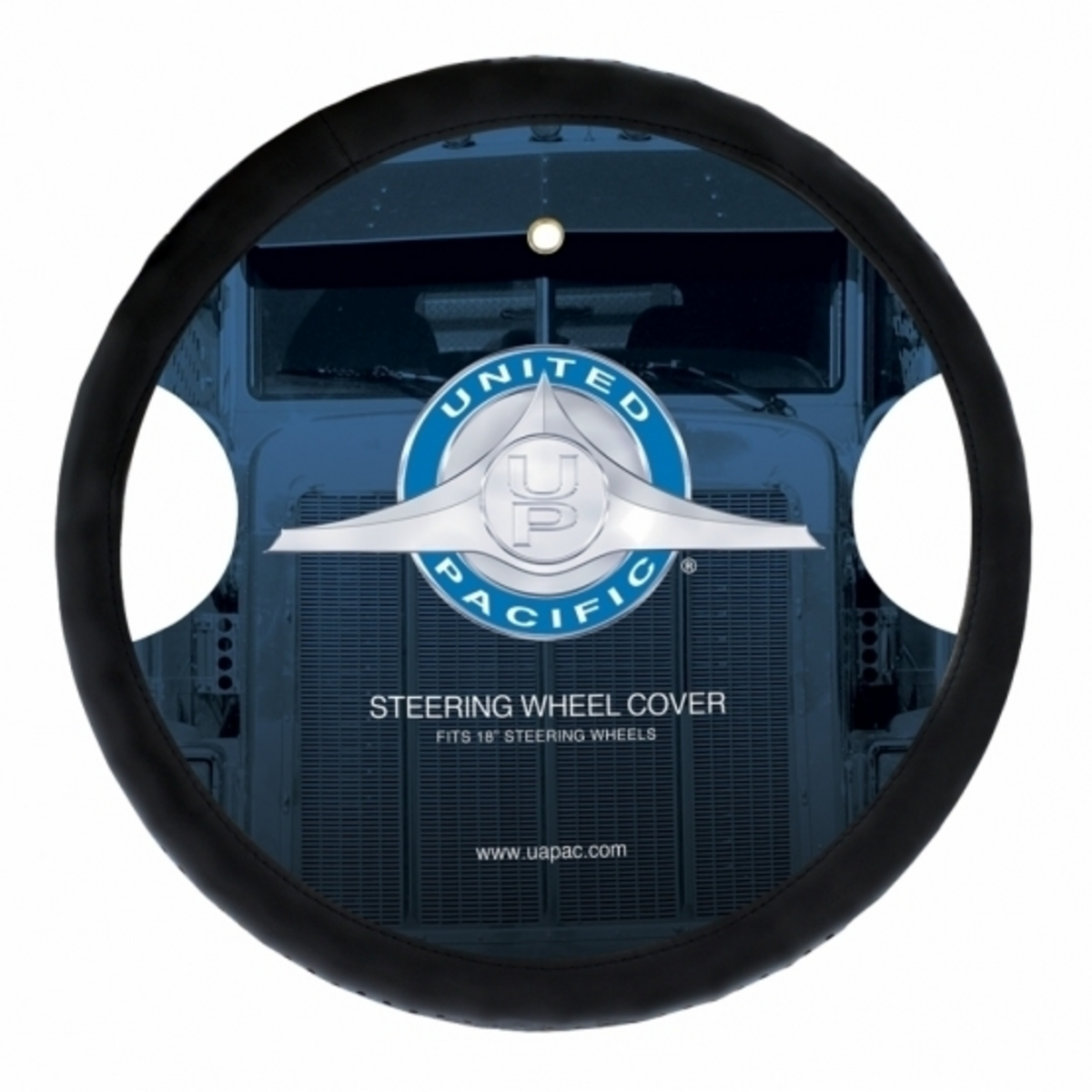 18" Perforated Leather Steering Wheel Cover - Blue