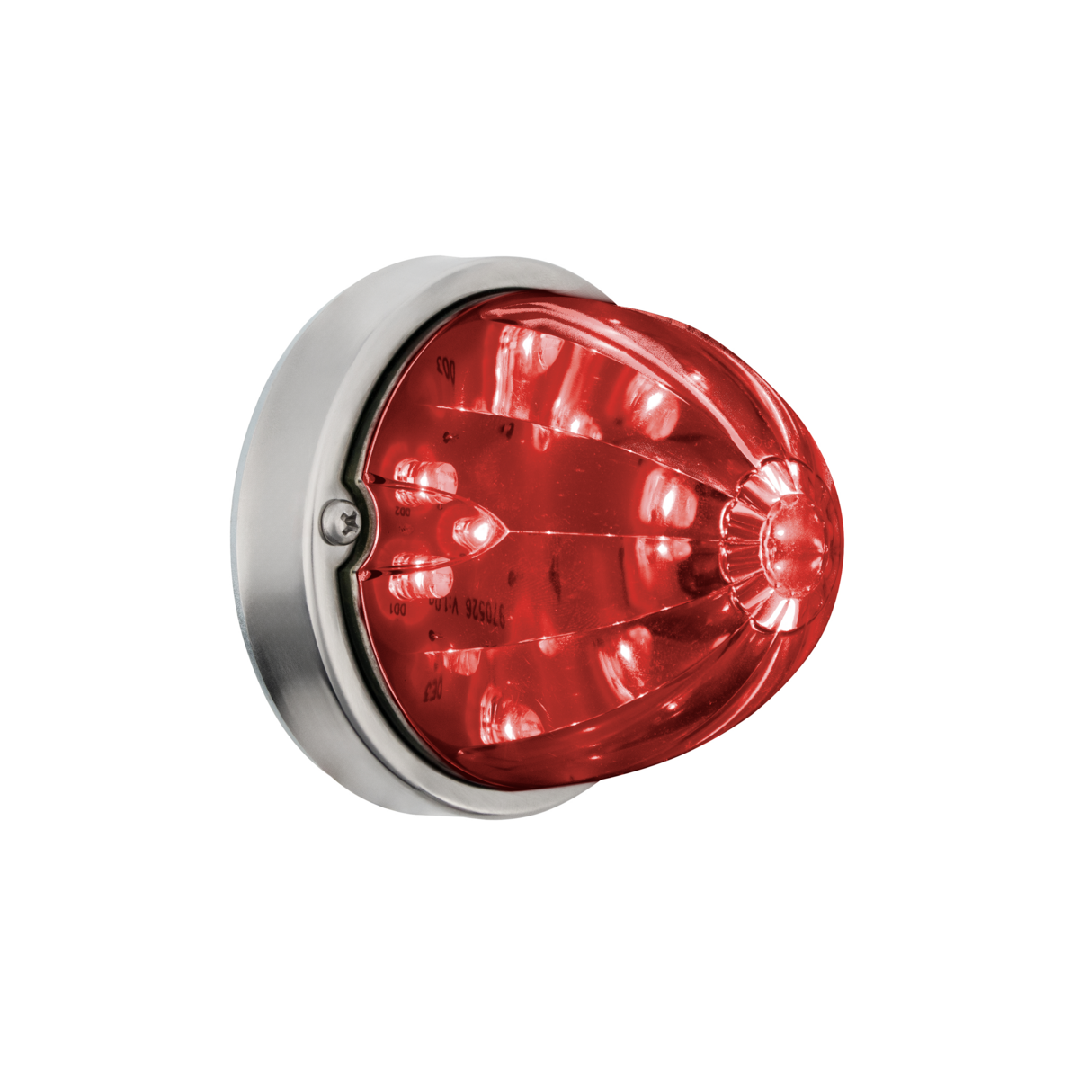 17 LED Dual Function Watermelon Flush Mount Kit - Red LED/Red Lens