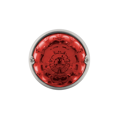 17 LED Dual Function Watermelon Flush Mount Kit - Red LED/Red Lens