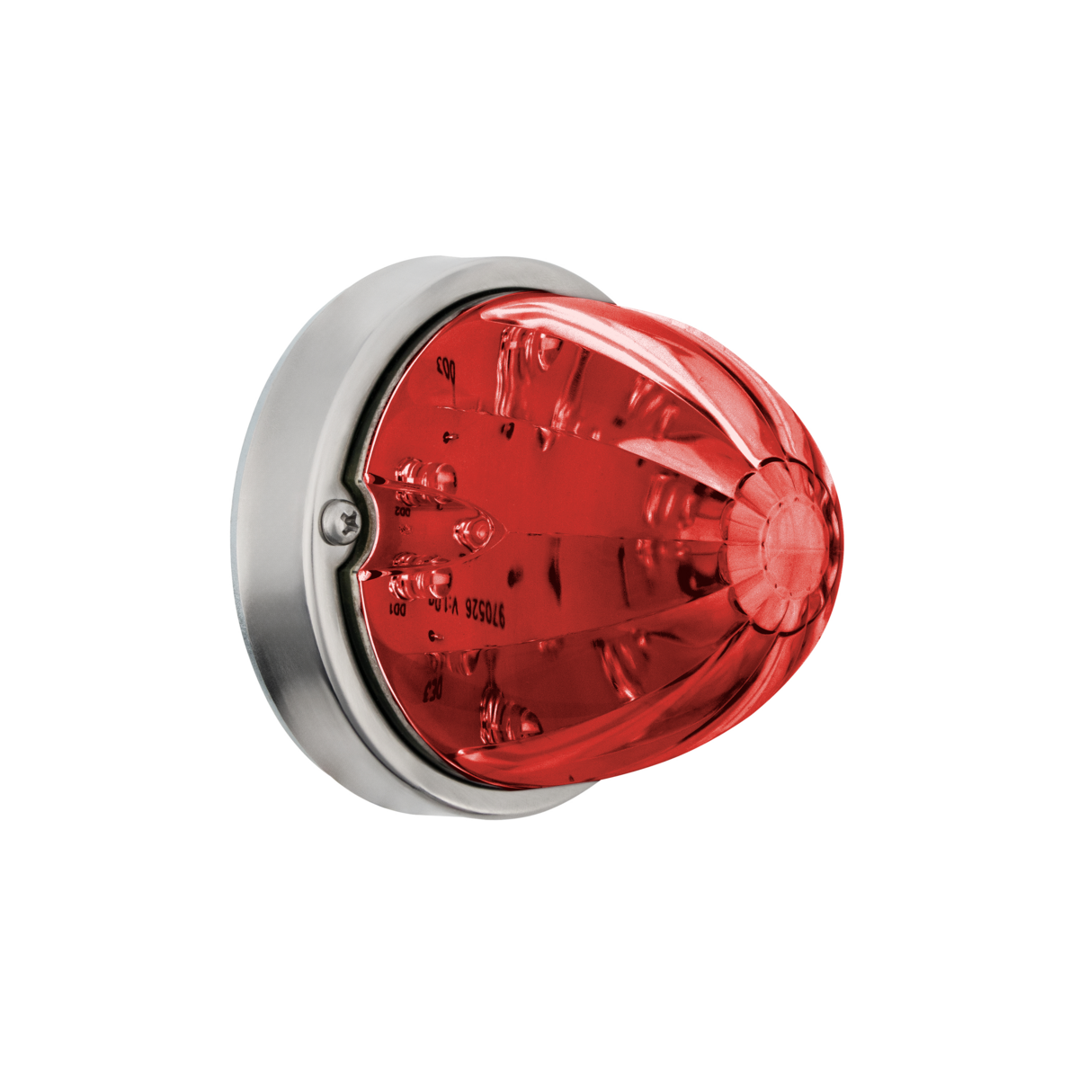 17 LED Dual Function Watermelon Flush Mount Kit - Red LED/Red Lens