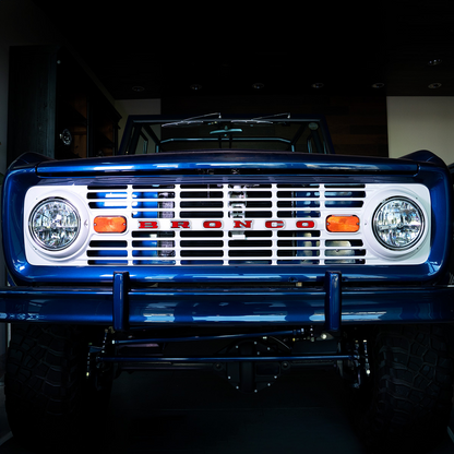 Chrome "BRONCO" Grille Letter Set For 1966-1977 Ford Bronco