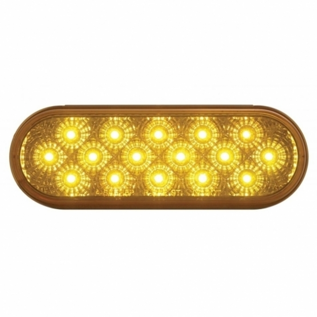 16 LED 6" Oval Reflector Turn Signal Light - Amber LED/Amber Lens