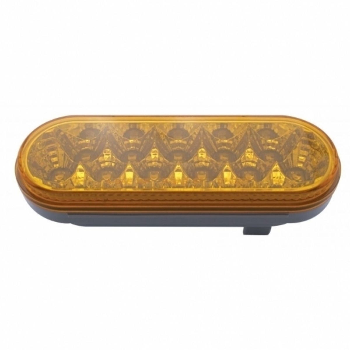 16 LED 6" Oval Reflector Turn Signal Light - Amber LED/Amber Lens