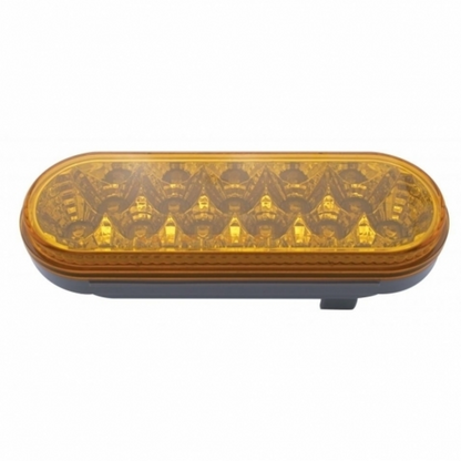 16 LED 6" Oval Reflector Turn Signal Light - Amber LED/Amber Lens