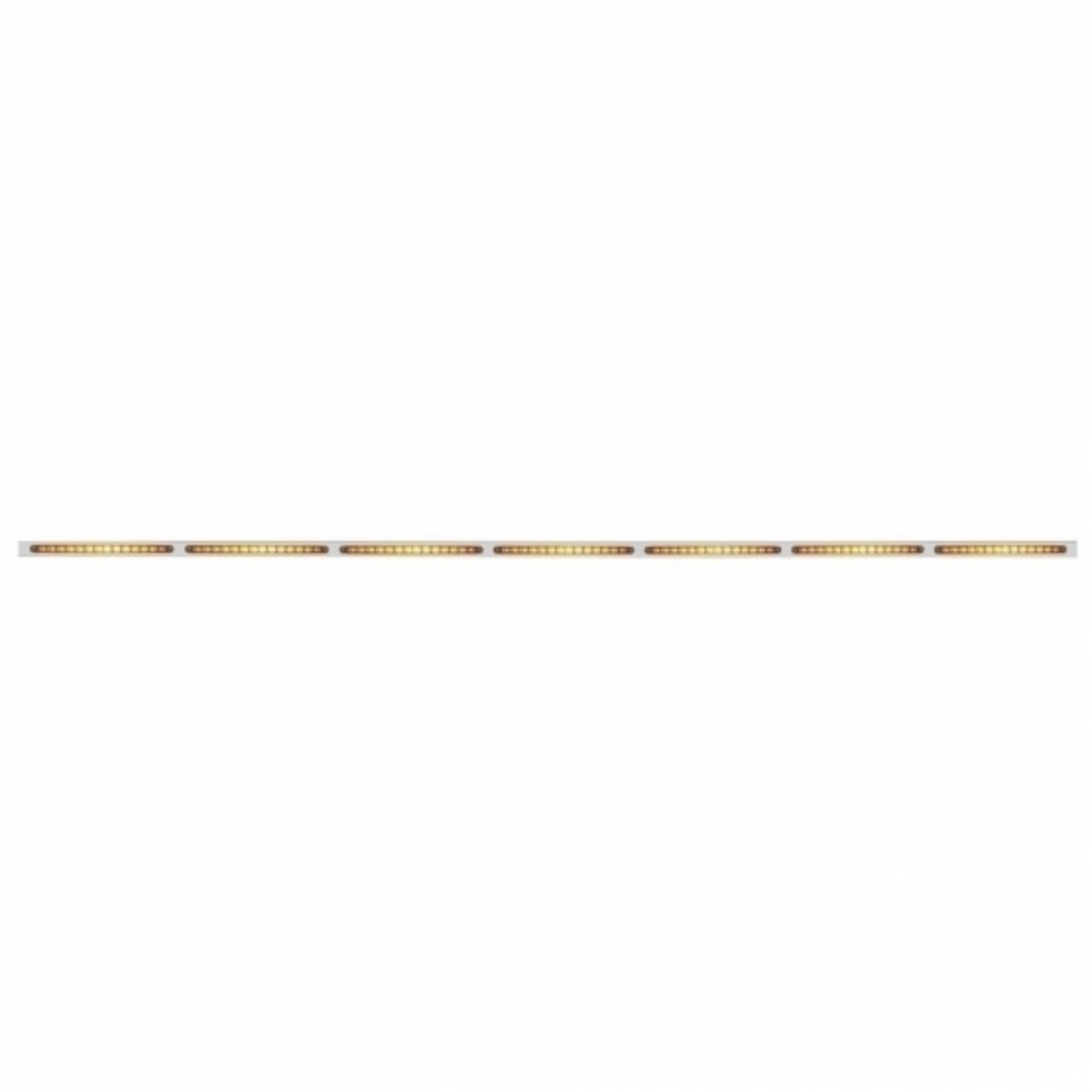94" Stainless Light Bracket With 7X 14 LED 12" Light Bars - Amber LED/Amber Lens