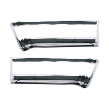 Chrome Plastic Turn Signal Bezels For 2018-2026 Freightliner Cascadia (Pair)