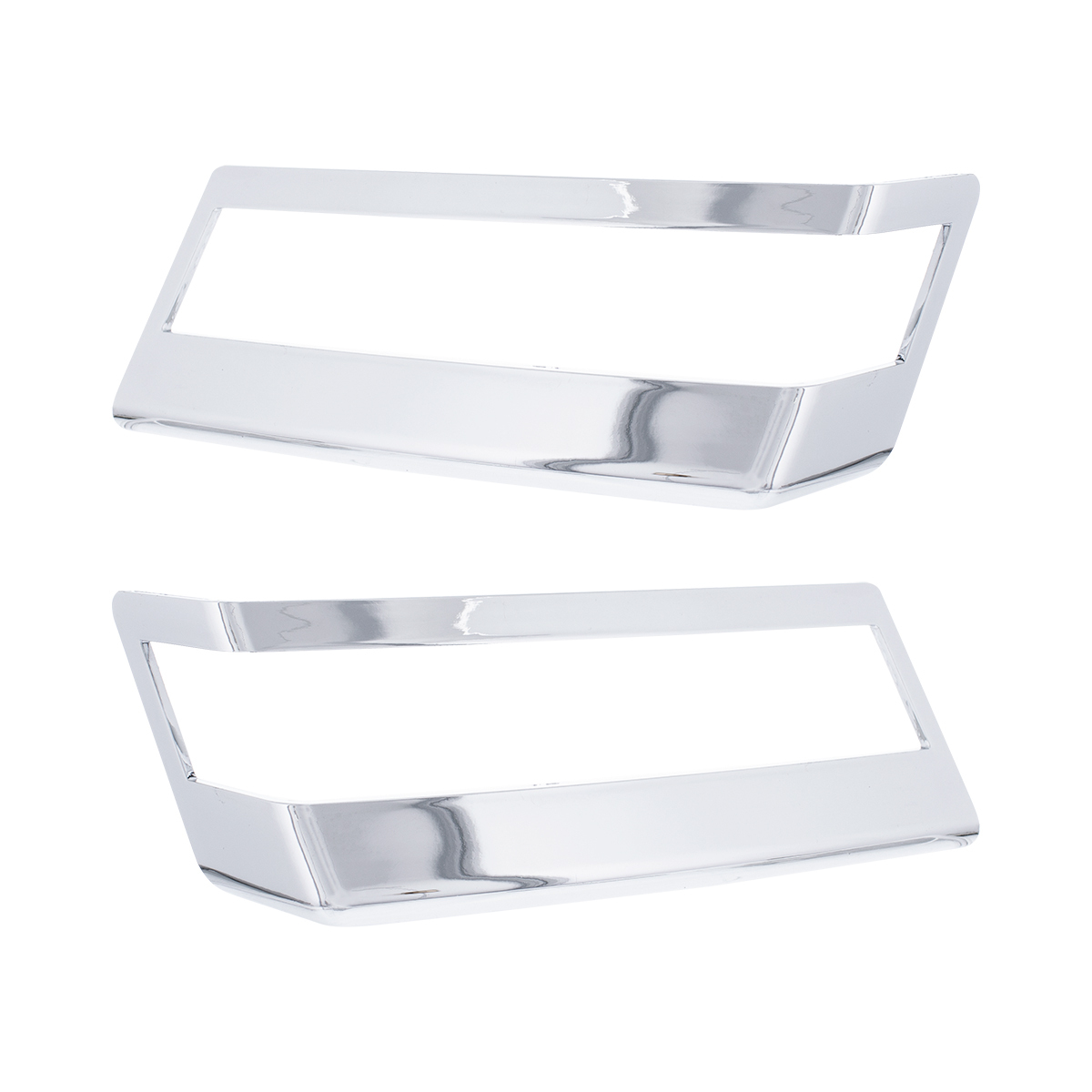 Chrome Plastic Turn Signal Bezels For 2018-2026 Freightliner Cascadia (Pair)