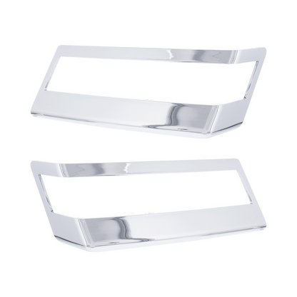 Chrome Plastic Turn Signal Bezels For 2018-2026 Freightliner Cascadia (Pair)