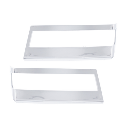 Chrome Plastic Turn Signal Bezels For 2018-2026 Freightliner Cascadia (Pair)