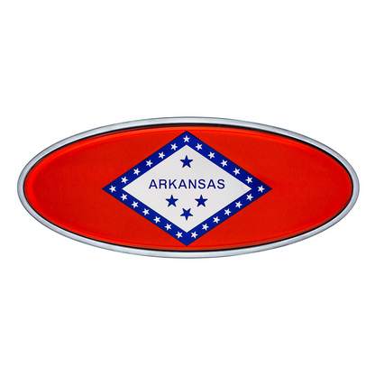 Chrome Die Cast Arkansas Flag Emblem