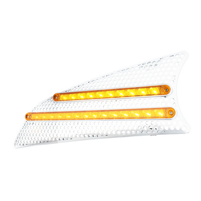 2007+ Kenworth T660 LED Air Intake (Driver) - Amber LED/Amber Lens