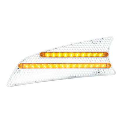 2007+ Kenworth T660 LED Air Intake (Driver) - Amber LED/Amber Lens