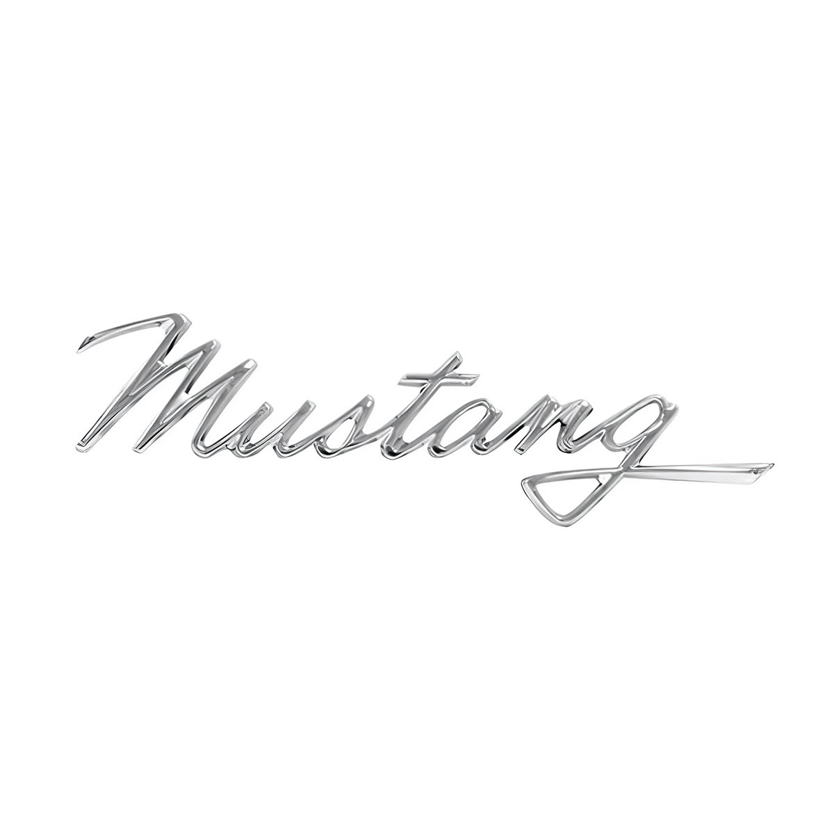Chrome "Mustang" Script Emblem With Adhesive Tape