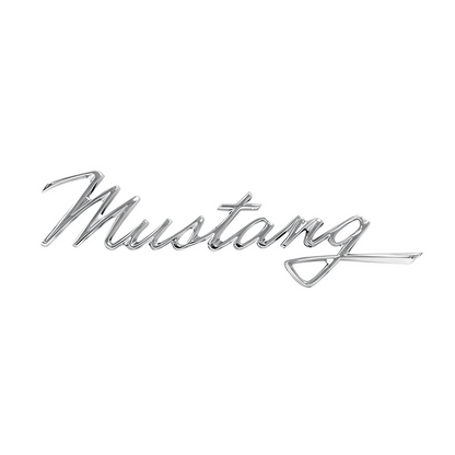 Chrome "Mustang" Script Emblem With Adhesive Tape