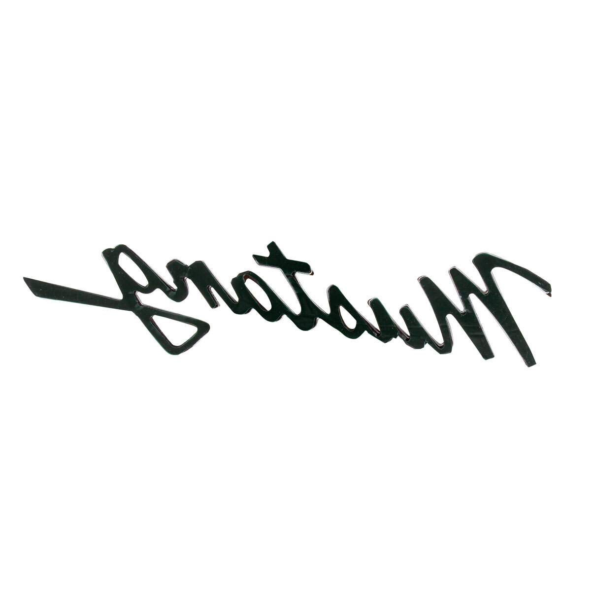 Chrome "Mustang" Script Emblem With Adhesive Tape